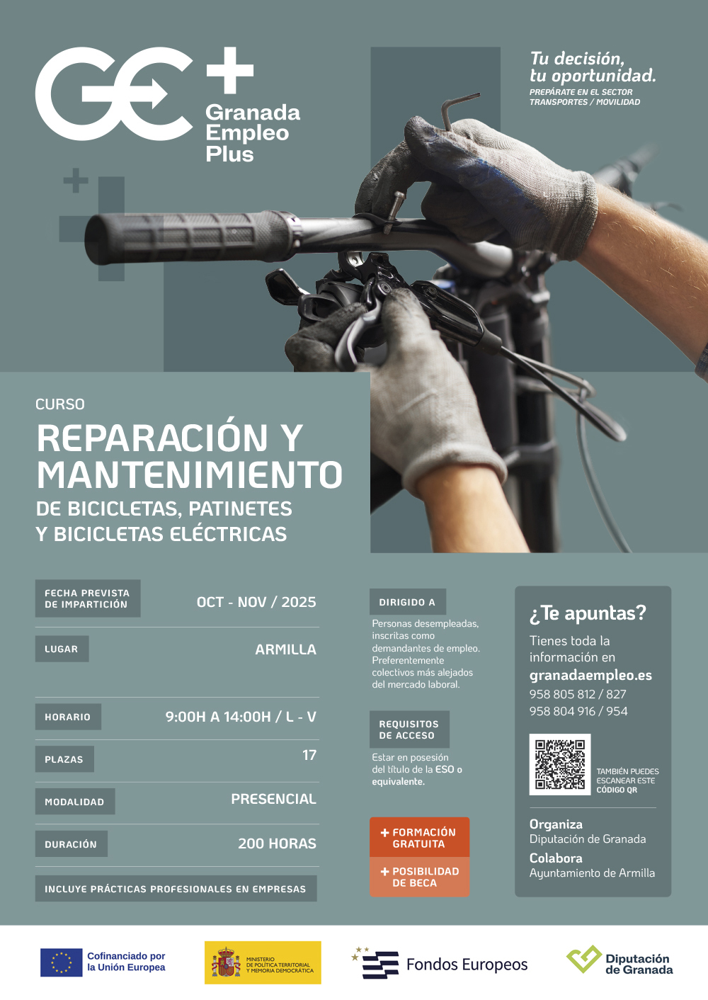 REPARACIÓN Y MANTENIMIENTO DE BICICLETAS, PATINETES Y BICICLETAS ELECTRICAS